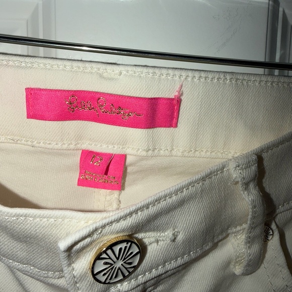 Lilly Pulitzer South Ocean high rise skinny jeans size 12 Coconut off white - Picture 3 of 5